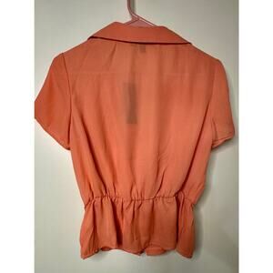 Lulus peach button up top size small NWT